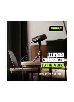 Shure USB Microphone With Tripod MV7-K-BNDL Black  - Image 3