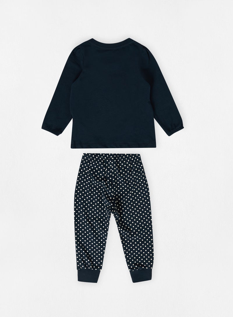 نيم ات طقم بيجاما بطبعة ميني ماوس للرضع/الأطفال كحلي - Image 2