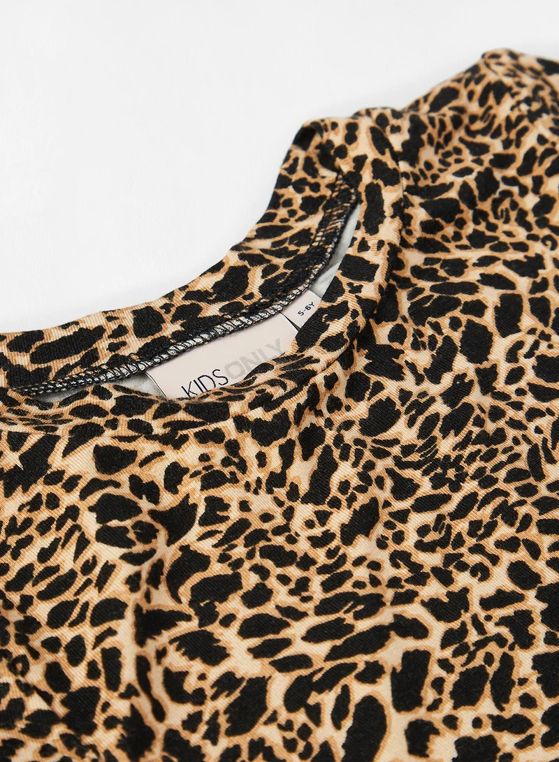 ONLY Kids/Teen Animal Print Bodysuit Brown