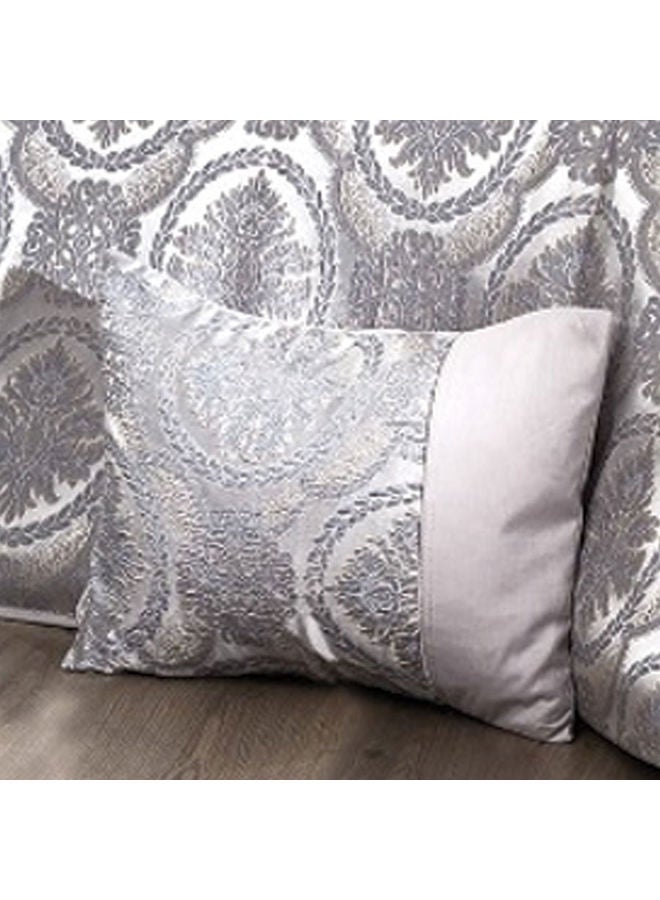 In-House 12-Piece Bridal Luxurious Copland Apato Comforter Set Cotton Grey/White 260x240cm  - Image 3
