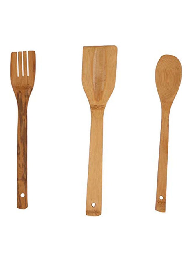 ماركة غير محددة Set Of Wooden Spoons 3 Pieces Brown 