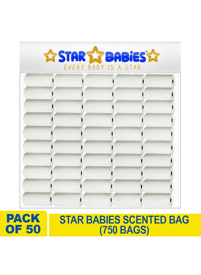 ستار بيبيز مجموعة أدوات أساسية - عبوة من 50 كيس معطر بلون أبيض - Image 4