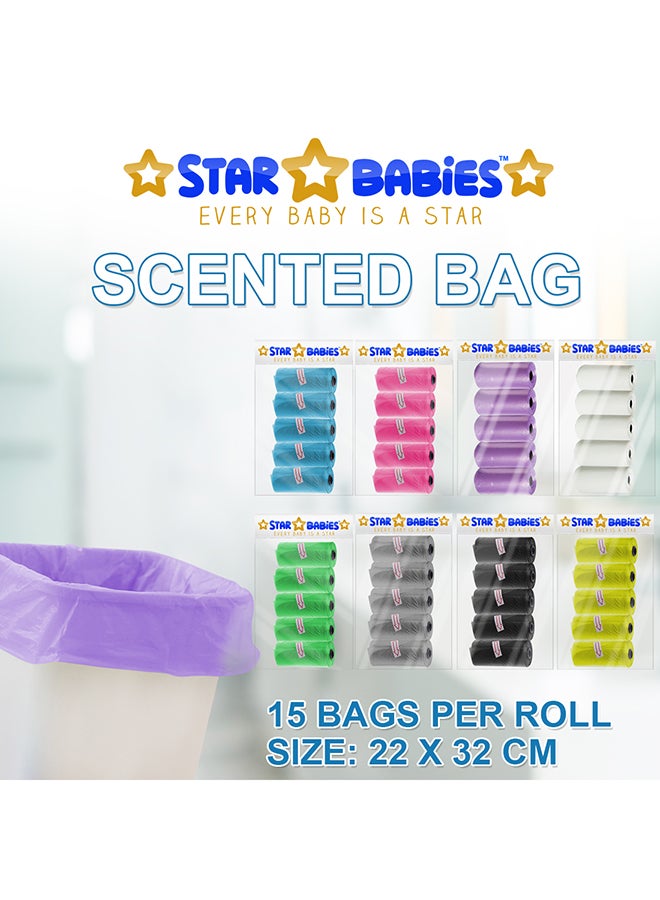 ستار بيبيز حزمة اقتصادية أساسية - عبوة من 50 كيس معطر مع موزع من قطعتين، لافندر - Image 5