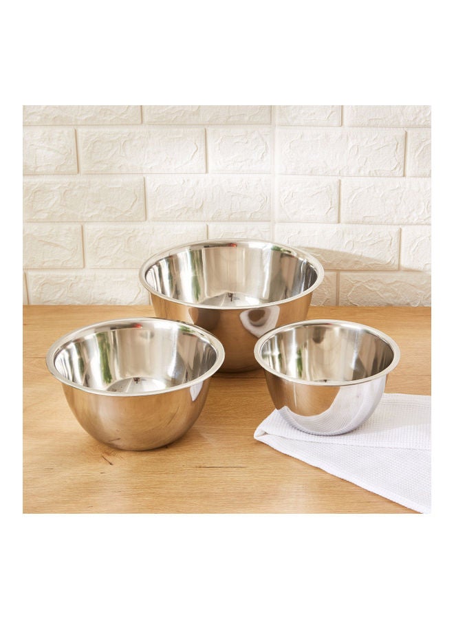 Home Box 3-Piece Premia Stainless Steel Mixing Bowl Set Silver 20cm - Image 2