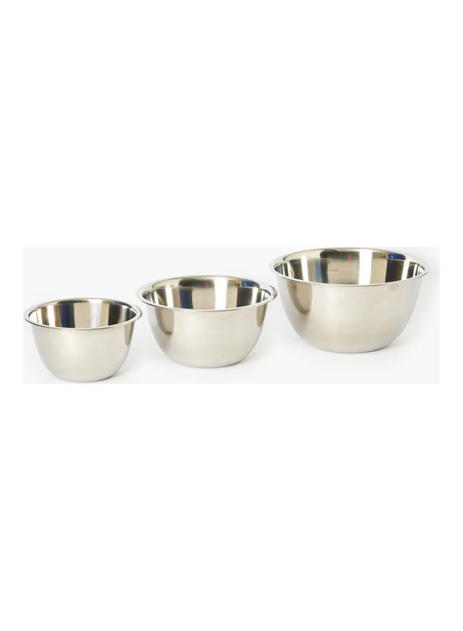Home Box 3-Piece Premia Stainless Steel Mixing Bowl Set Silver 20cm - Image 1