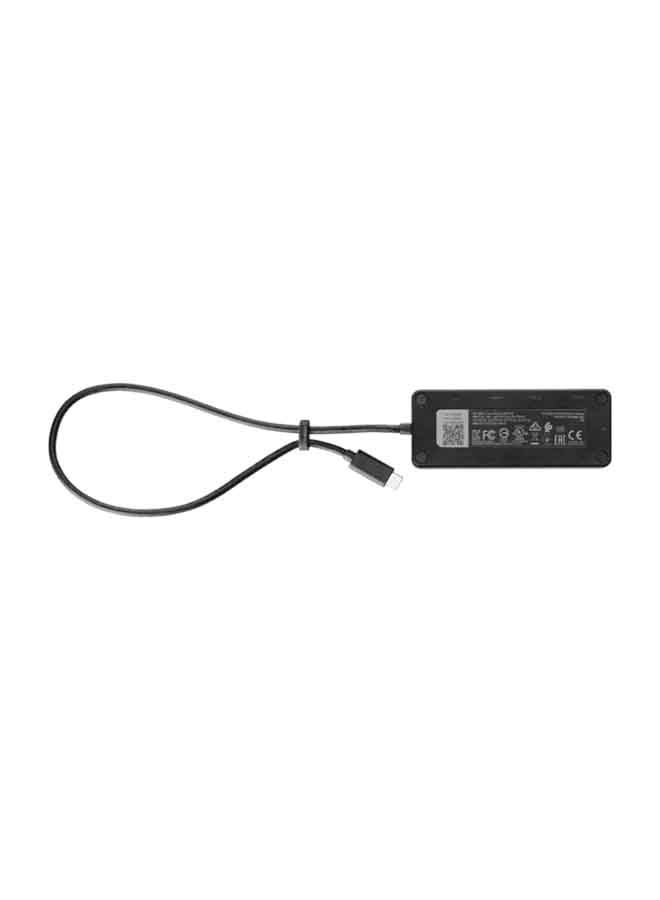 HP - USB-C Adapter Travel Hub Black - Image 1