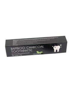 Bamboo charcoal Mint Flavor Bamboo Charcoal Toothpaste With Toothbrush Black/Beige 105grams  - Image 2