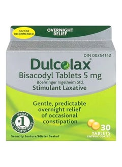 Bisacodyl Stimulant Laxative, 30 Tablets