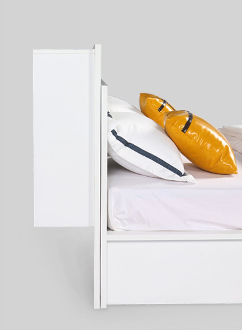 Switch Wood Headboard Only - With Storage - Modern Home - Install Attach To Wall - White 1460*280*1120mm - Image 3