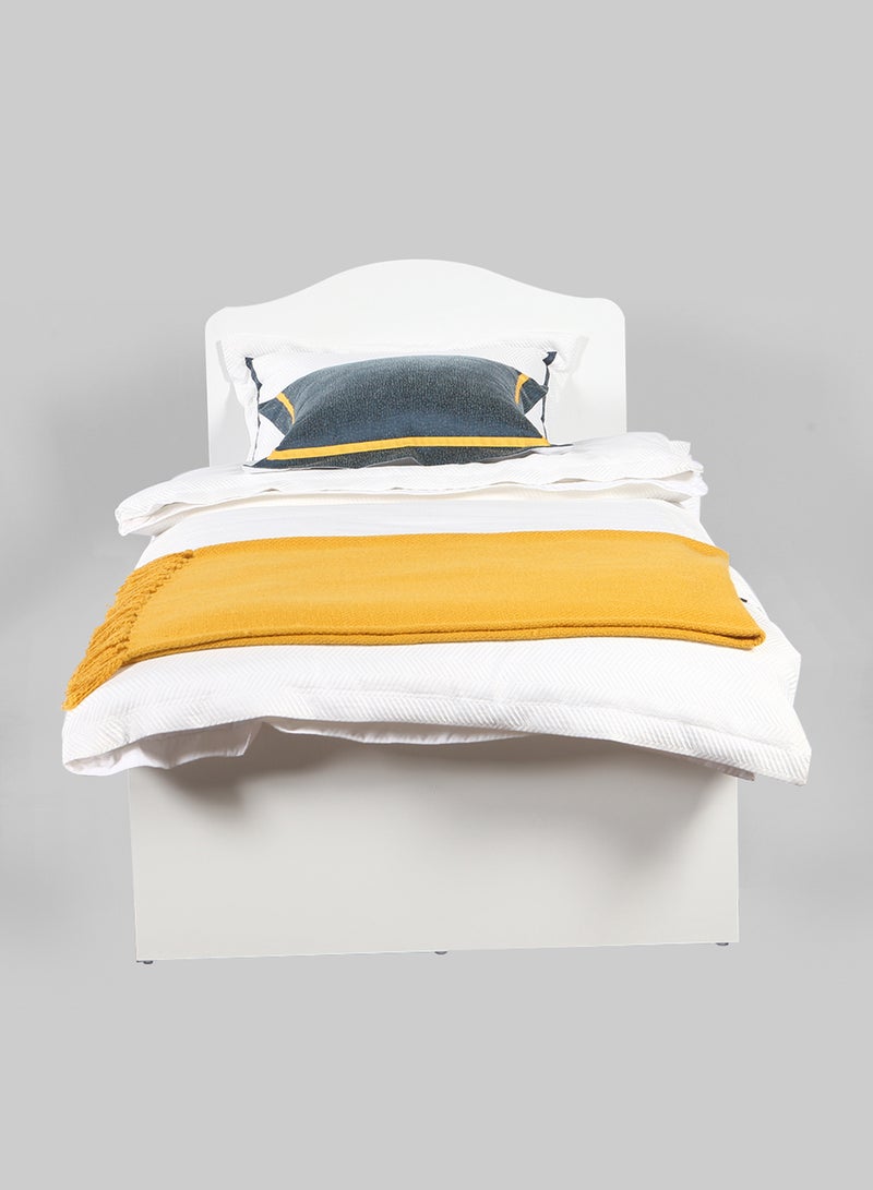 Switch - Bed Frame - Single Size Bed - Annika Collection -  Modern Home - White 970*2060*980mm - Image 1
