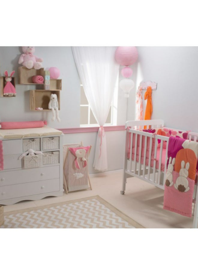 سمارت ترايك طقم سرير أوروبي مكون من 3 قطع بتصميم جوي رابيتس- لون وردي - Image 5