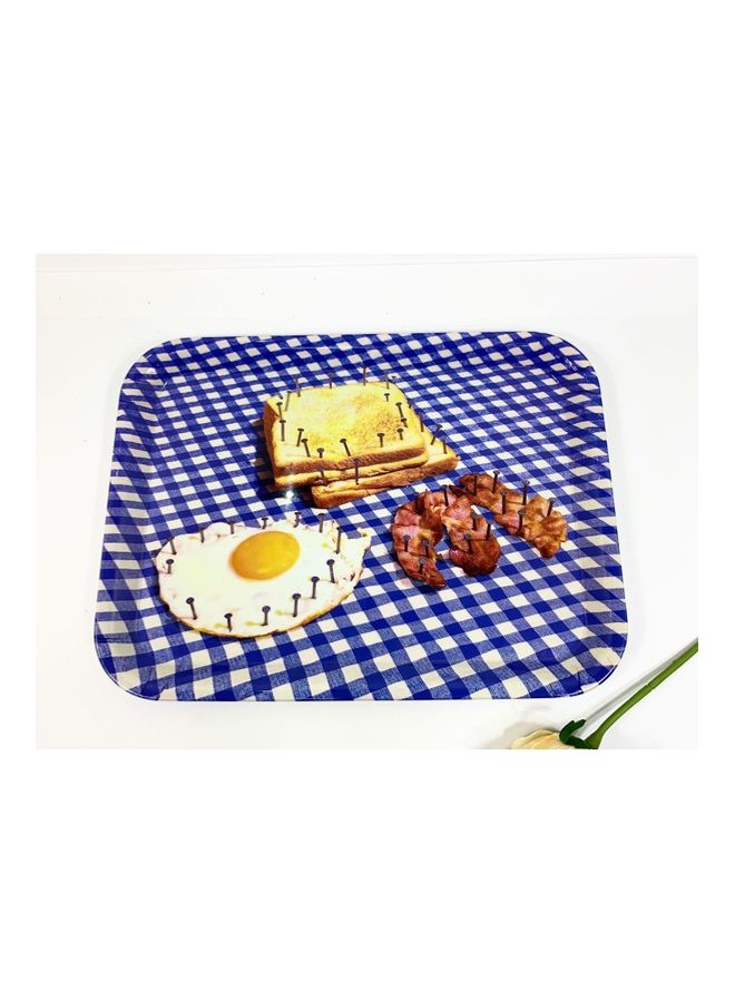 SELETTI TOILETPAPER MELAMINE TRAY Cm. 32x43,5 - BREAKFAST Blue 23cm - Image 3