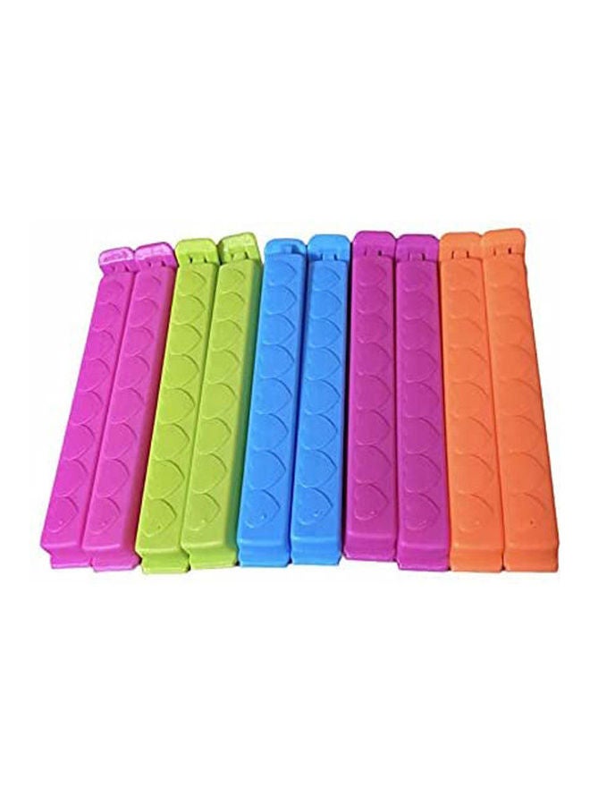 Clips For Closing Plastic Bags - Set Of 10 Pieces Muliticolor 65grams