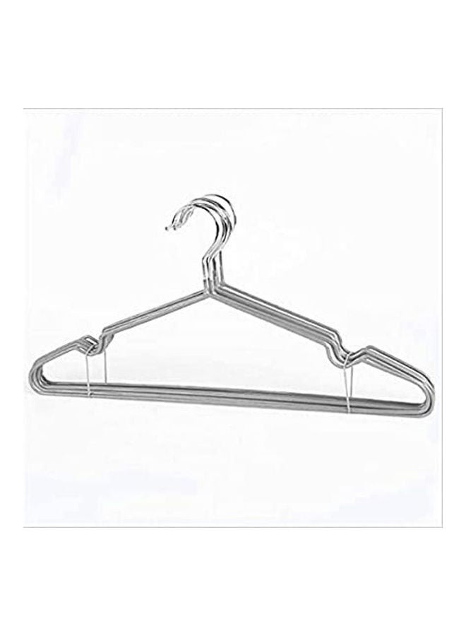 Stainless Steel Coated Hanger, 10 Pieces Silver ‎30.9 x 29.9 x 7.3cm 