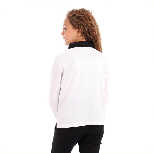 Caesar Plain Basic Collared Neck T-shirt white  - Image 3