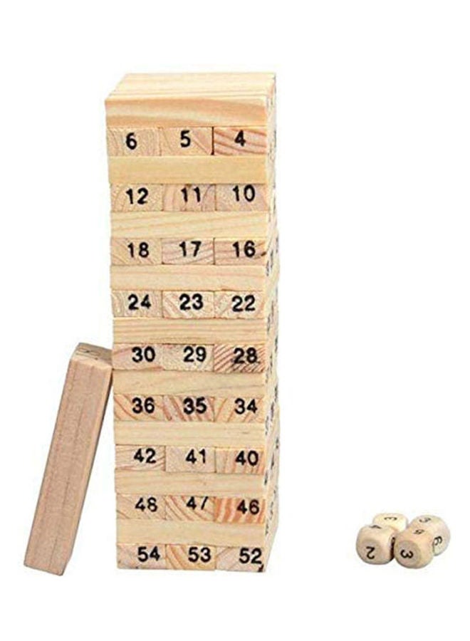 لعبة مكعبات البناء الخشبية دومينو جينجا الخشبية بتصميم برج تصلح كهدية للأطفال - Image 1