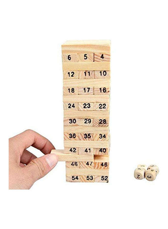 لعبة مكعبات البناء الخشبية دومينو جينجا الخشبية بتصميم برج تصلح كهدية للأطفال - Image 2