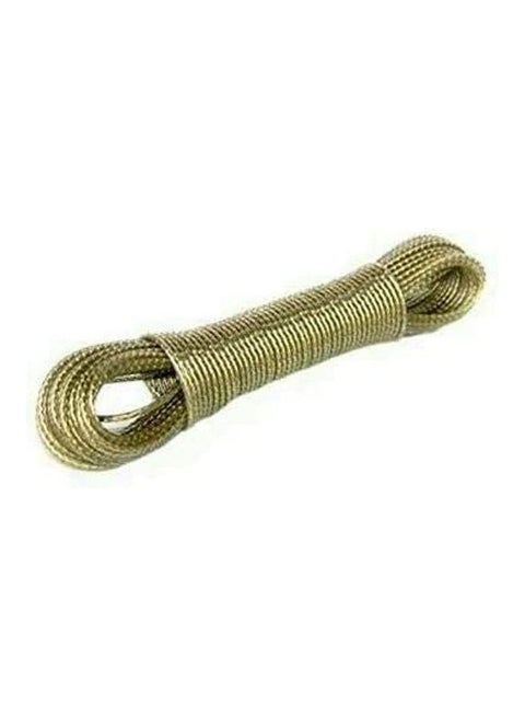 Robust Metal Clothesline Clear Rubber Coated Yellow 20meter