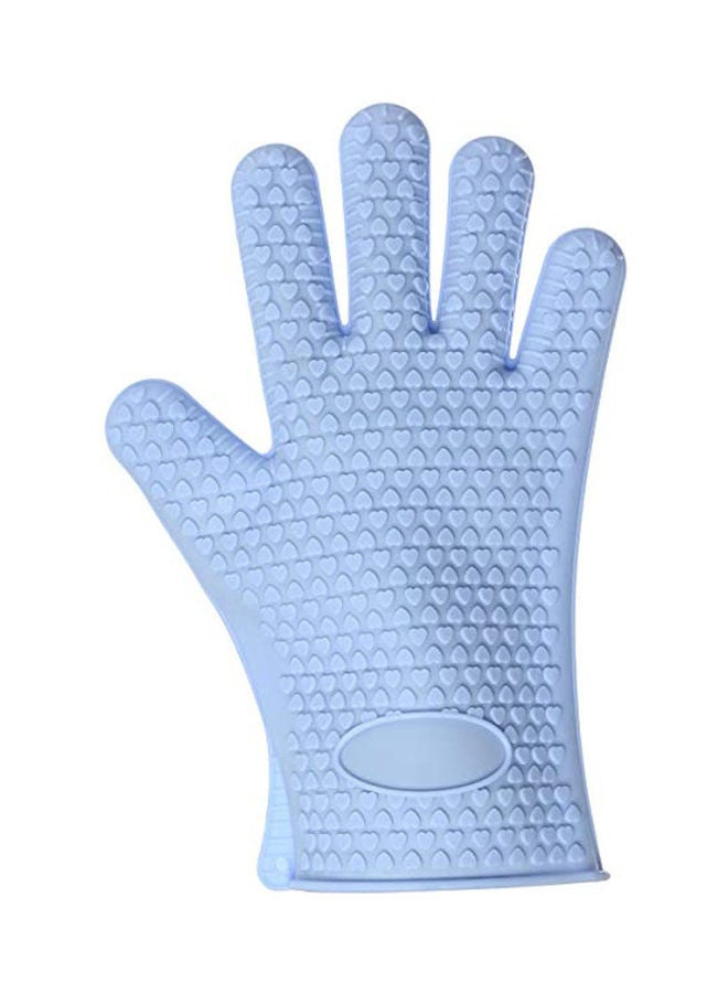 Silicon Kitchen Gloves Blue - Image 1