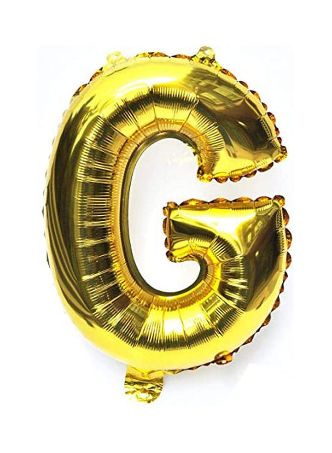 Shining Chic Style Alphabet Letter Balloons Aluminum Hanging Foil Film Balloon Mylar Balloons Air Balloon Cannot Float, Letter G 16inch 