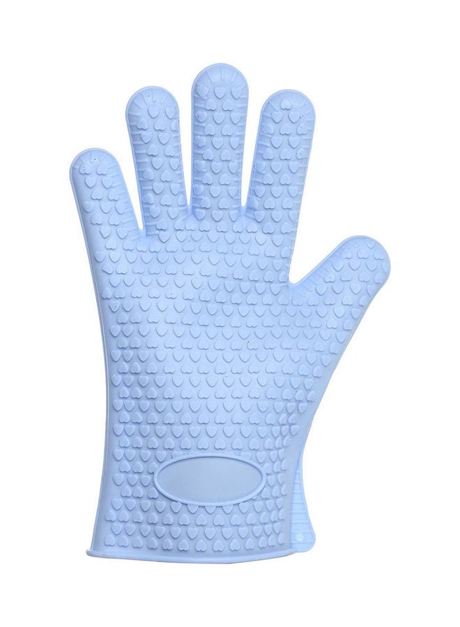Silicon Kitchen Gloves Blue - Image 2