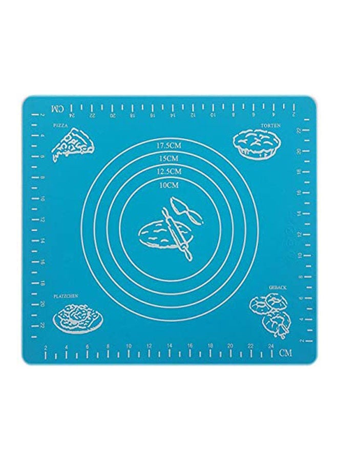 Silicone Dough Mat With Measurements Blue  - Image 1