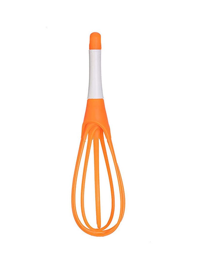 Plastic Egg Whisk 2 In 1 Orange - Image 1
