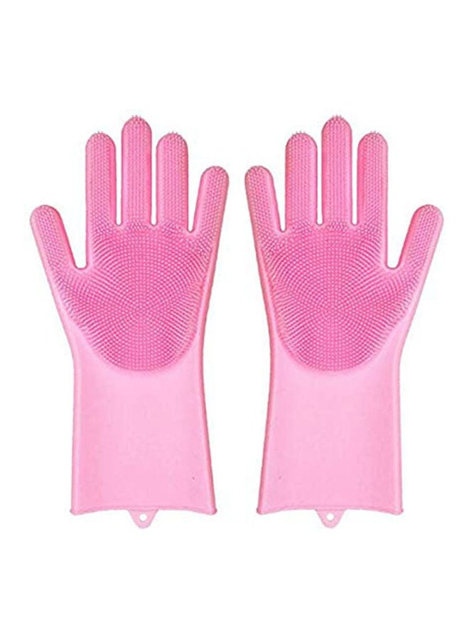 Magic Silicone Gloves Heat Resistant Pink  - Image 1