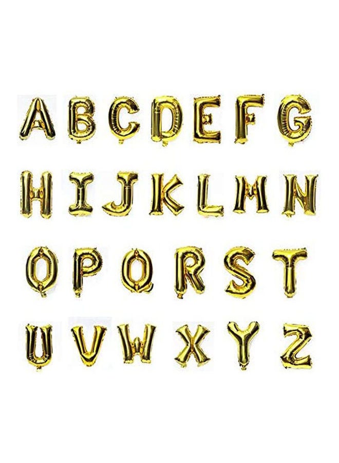 Shining Chic Style Alphabet Letter Balloons Aluminum Hanging Foil Film Balloon Mylar Balloons Air Balloon Cannot Float Letter B 16inch  - Image 2
