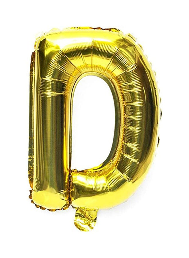 Shining Chic Style Alphabet Letter Balloons Aluminum Hanging Foil Film Balloon Mylar Balloons Air Balloon Cannot Float Letter D 16inch 