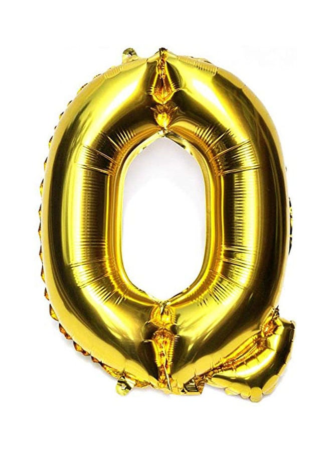 Shining Chic Style Alphabet Letter Balloons Aluminum Hanging Foil Film Balloon Mylar Balloons Air Balloon Cannot Float Letter Q 16inch 