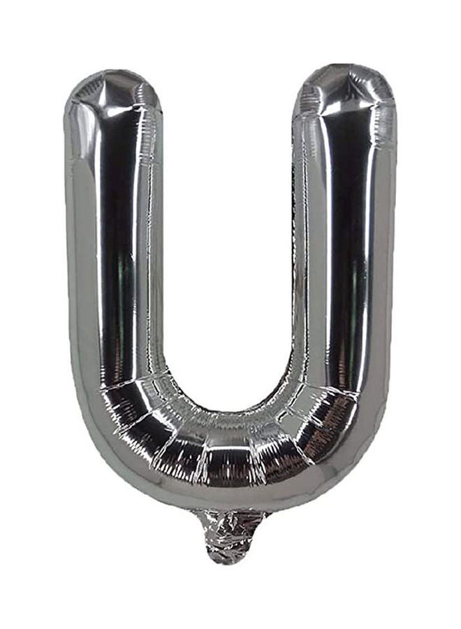 Party Time U Letter Foil Balloon