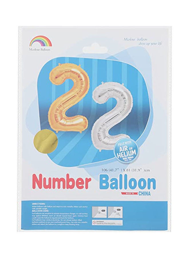 Mcolour Balloon Foil Balloon   Number 2