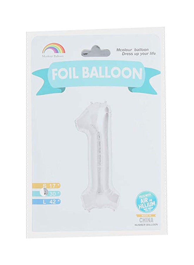 Mcolour Balloon Foil Balloon - Number 1 - Meduim Size 
