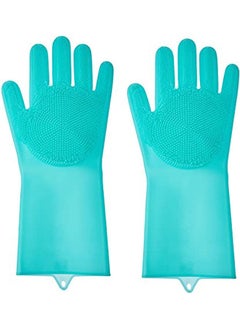 Agfa Silicone Kitchen Gloves Set, 2 Pieces Turquoise  - Image 1