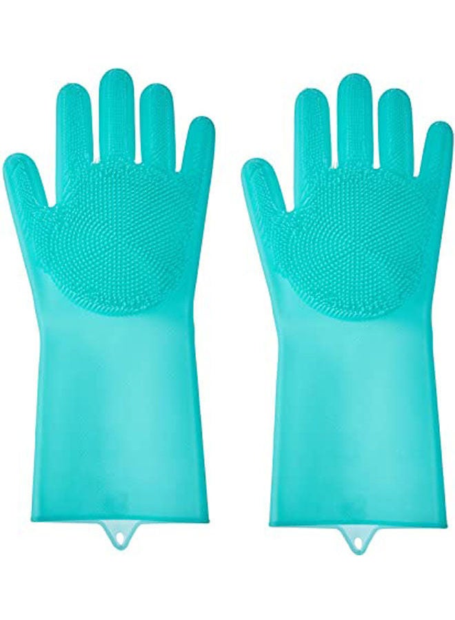 Agfa Silicone Kitchen Gloves Set, 2 Pieces Turquoise - Image 1