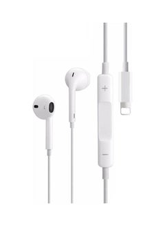 Earphone Wired With Mic , For iPhone White