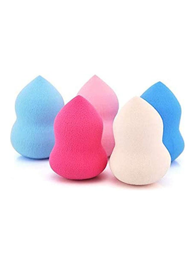 5pieces Pro Flawless Smooth Water Droplets Shaped Puff Beauty Makeup Sponge Multicolour