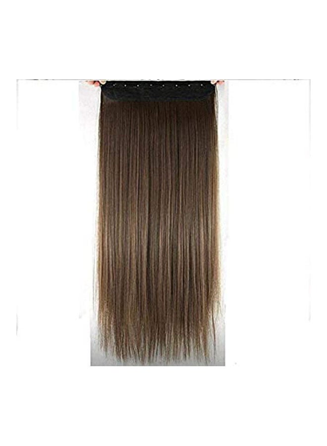 Generic Natural Long Brown Color Straight Hair Extension For Women Black 20inch