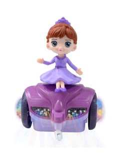 Princess Balance Car Rotating Toy With Light And Sound 14cm
