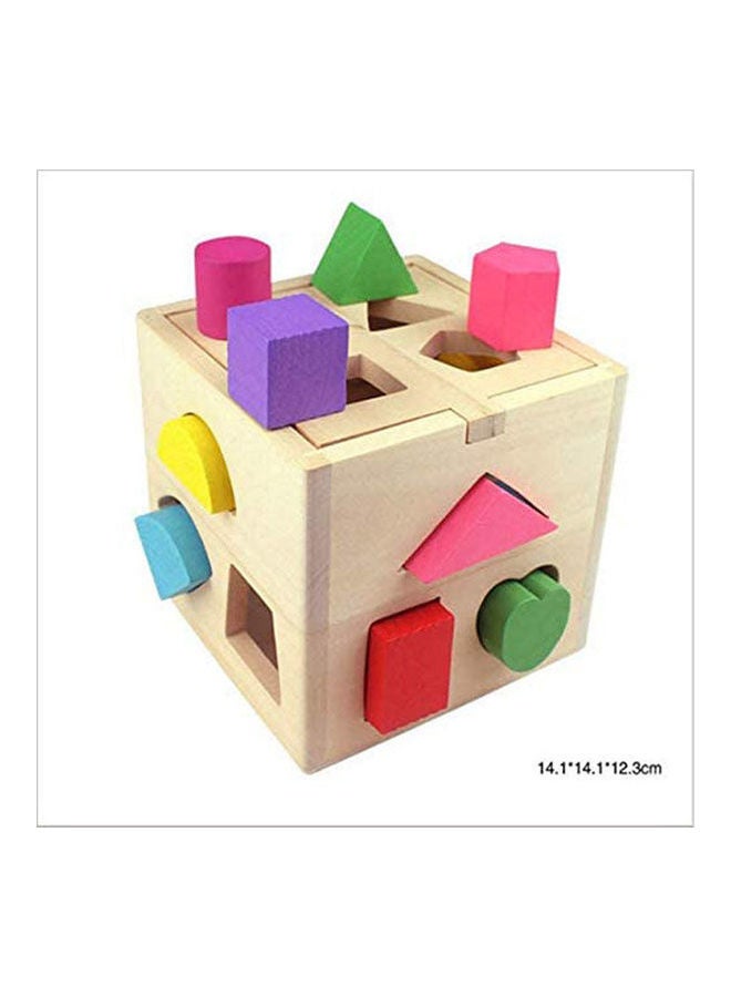 صندوق الذكاء لمجموعة الأشكال التعليمية ومطابقة كتل البناء الخشبية للأطفال - Image 2