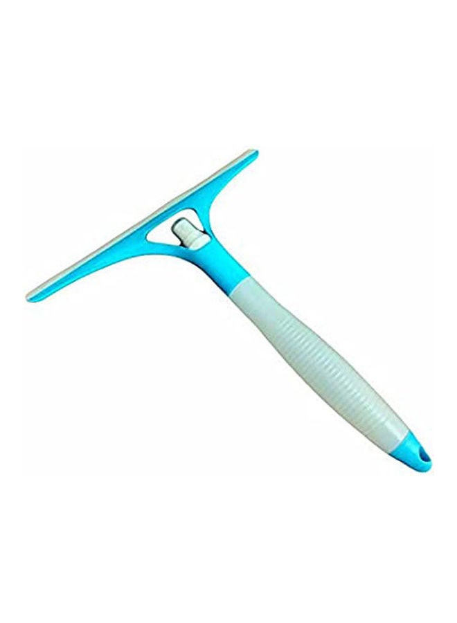 مسّاحة بلاستيكية للزجاج مُزوّدة ببخّاخ أزرق