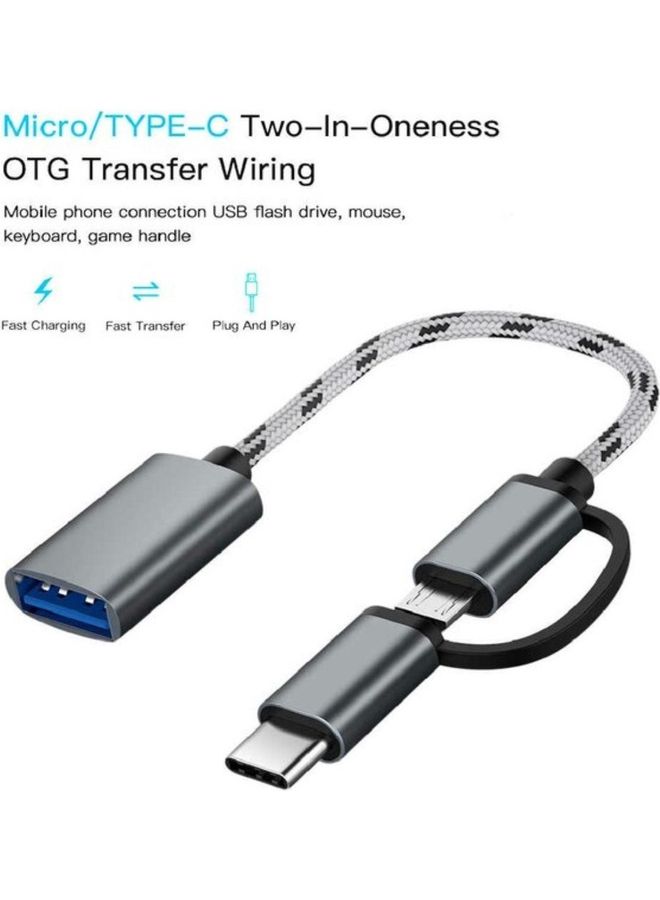 بلاك تايجر محول من النوع C، مايكرو USB مع منفذ USB  - Image 2