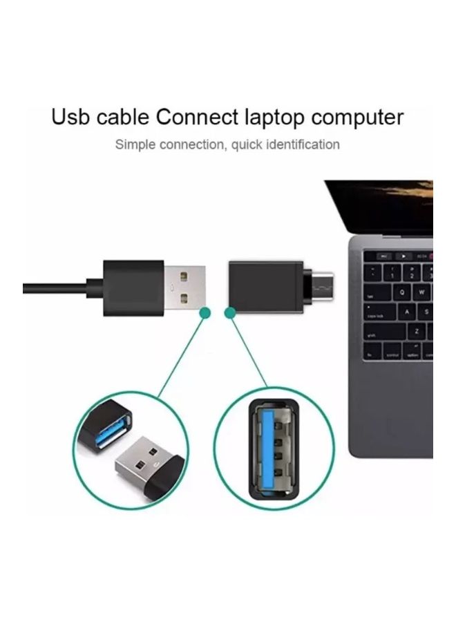 Adapter Type-C Link, With Usb Port Black