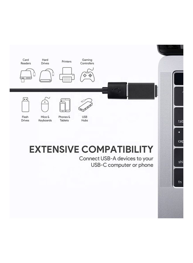Adapter Type-C Link, With Usb Port Black