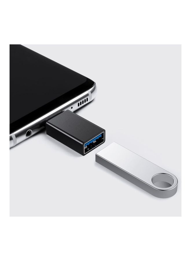 Adapter Type-C Link, With Usb Port Black