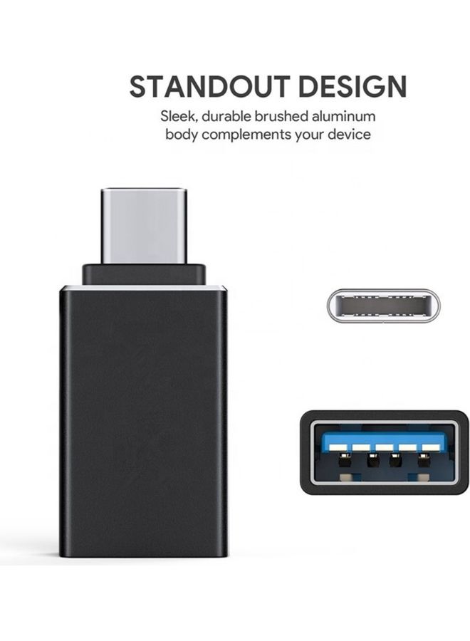 Adapter Type-C Link, With Usb Port Black