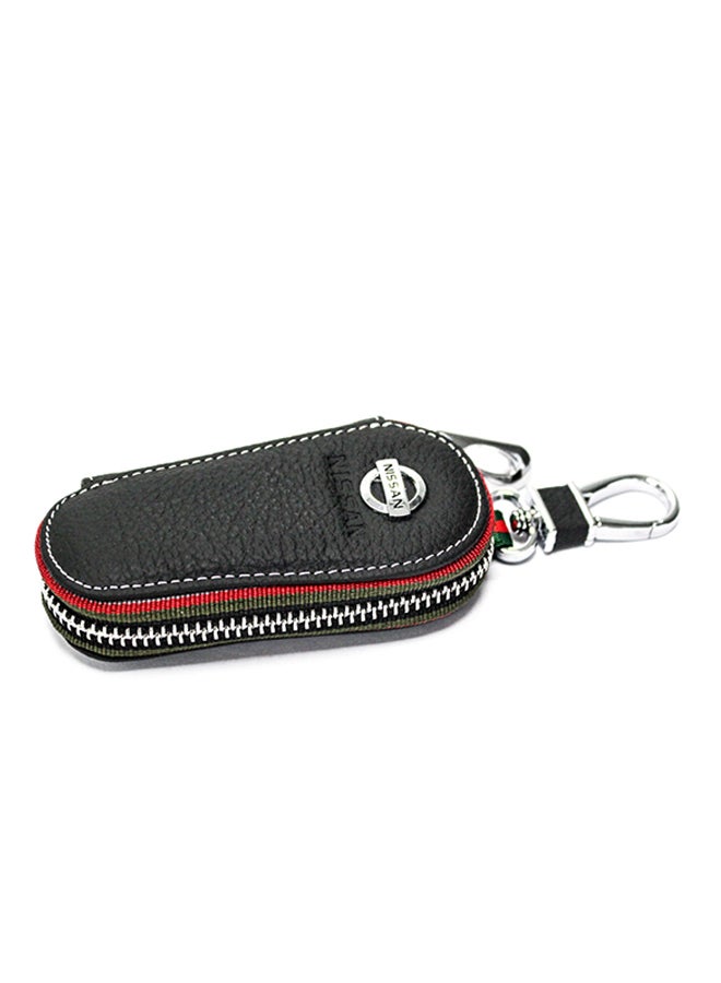 AFGT Nissan Logo Key Fob Case With Carabiner Hook  - Image 1
