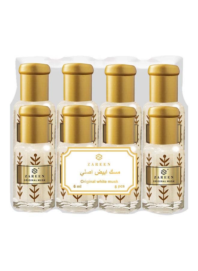 ZAREEN 8-Piece Original White Musk Perfume Oil 8x6ml  - Image 1