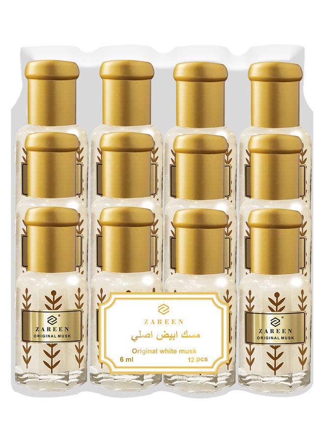 زارين - مجموعه  12 حبه مسك ابيض اصلي 12x6ملليلتر - Image 1